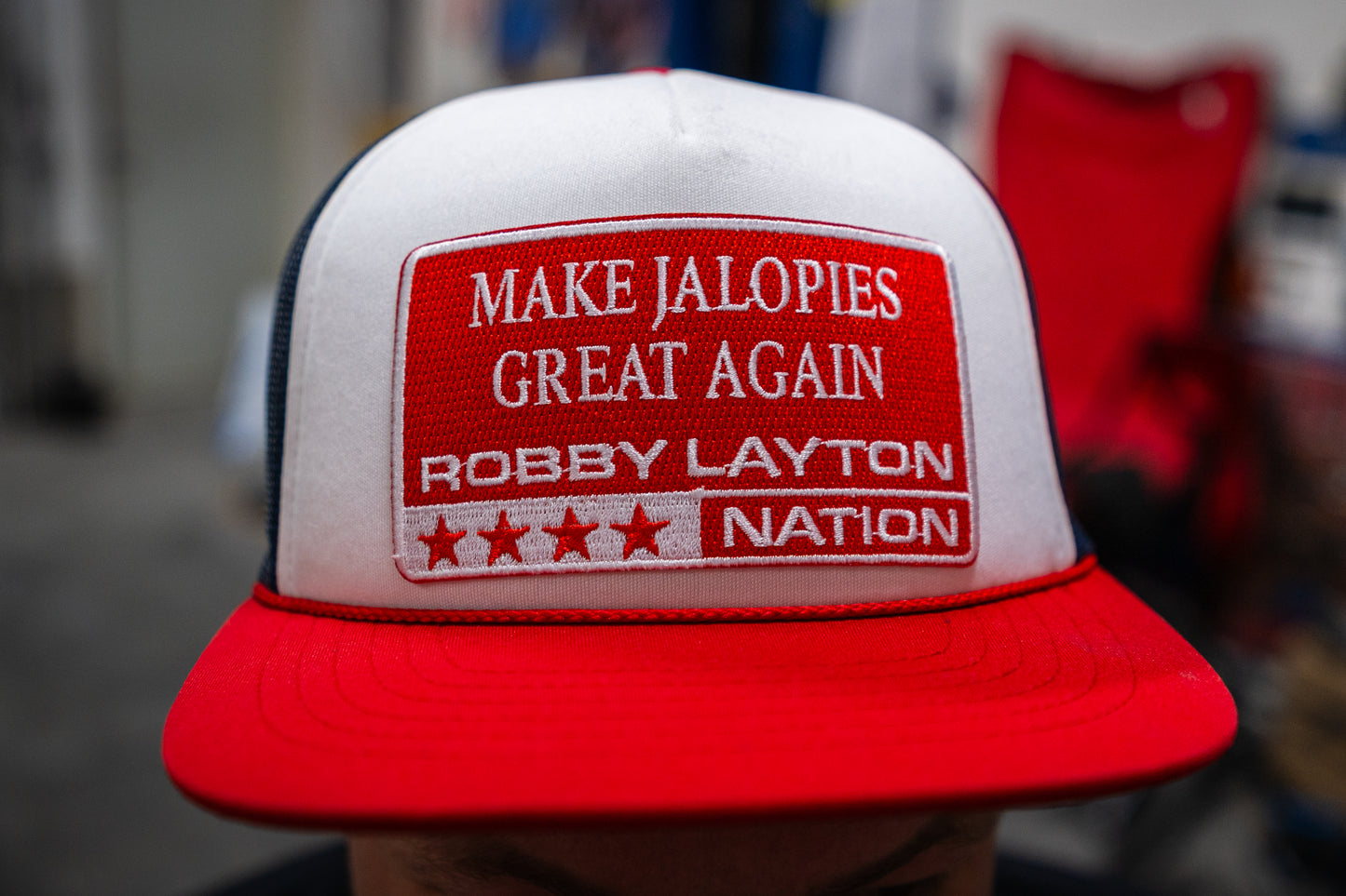 Make Jalopies Great Again Hat, Red Patch