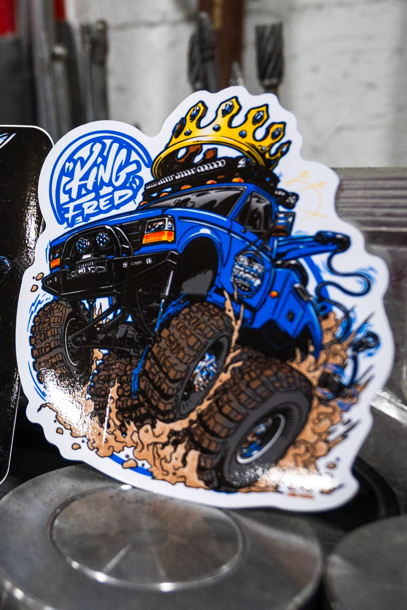 King Fred Sticker Blue