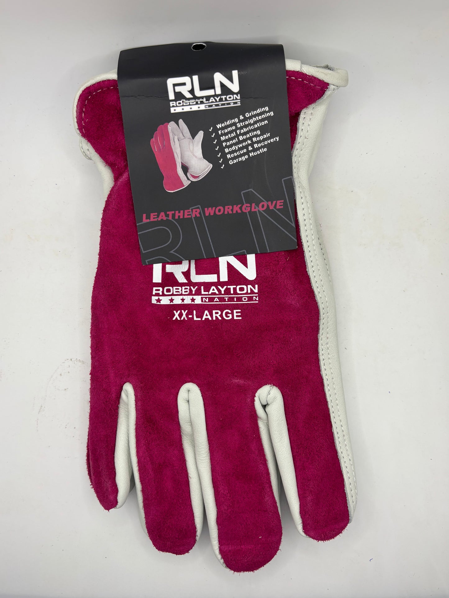 ALL NEW Robby Layton Premium Leather Work Glove! PINK