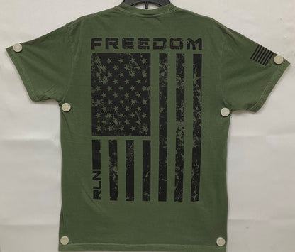 Freedom Grunge T-Shirt Green