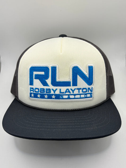 Charcoal/White RLN-Blue Foam Trucker