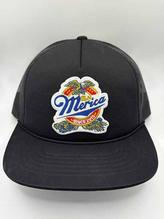 RLN Black Merica Vintage Foam Trucker
