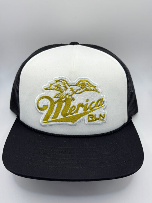 RLN Gold Foam Trucker Navy Black/White