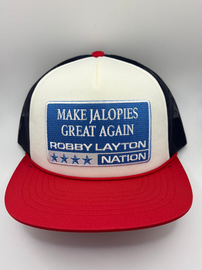 Make Jalopies Great Again Hat, Blue Patch