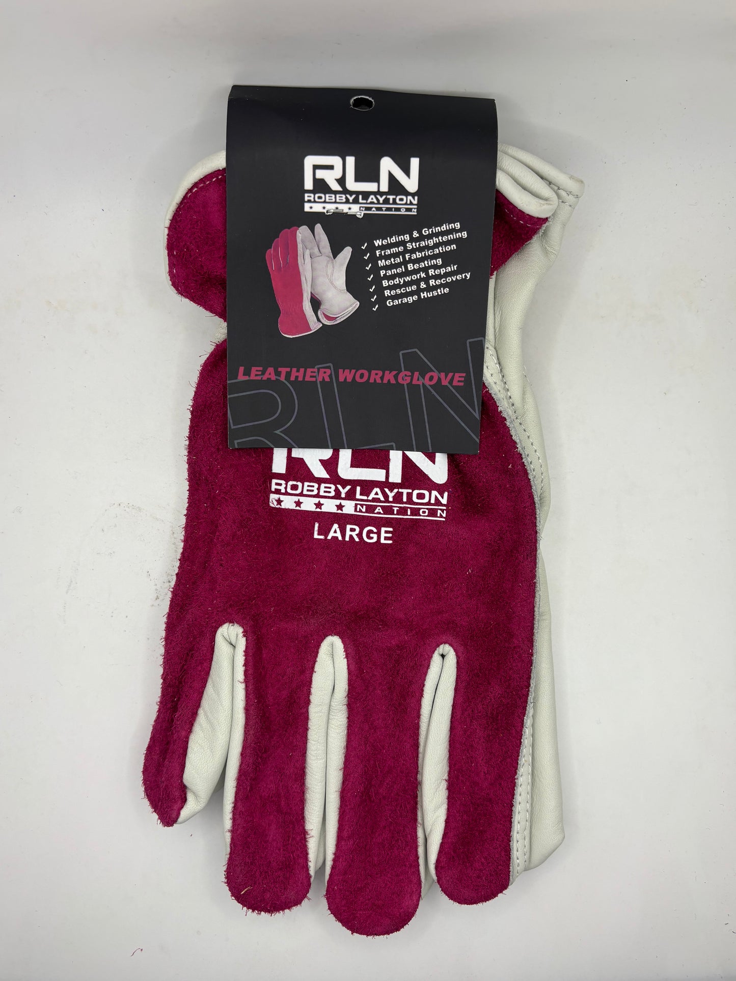 ALL NEW Robby Layton Premium Leather Work Glove! PINK