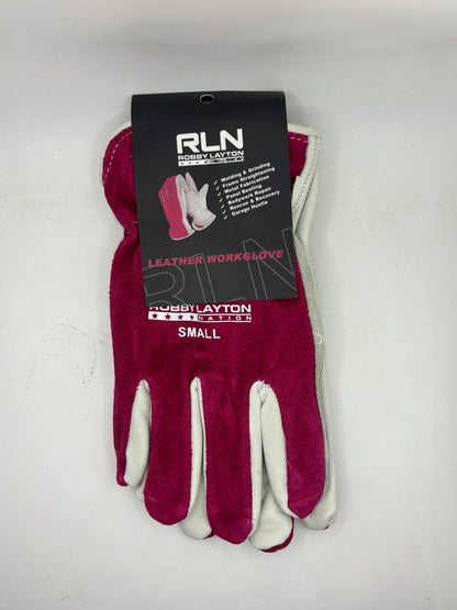 ALL NEW Robby Layton Premium Leather Work Glove! PINK