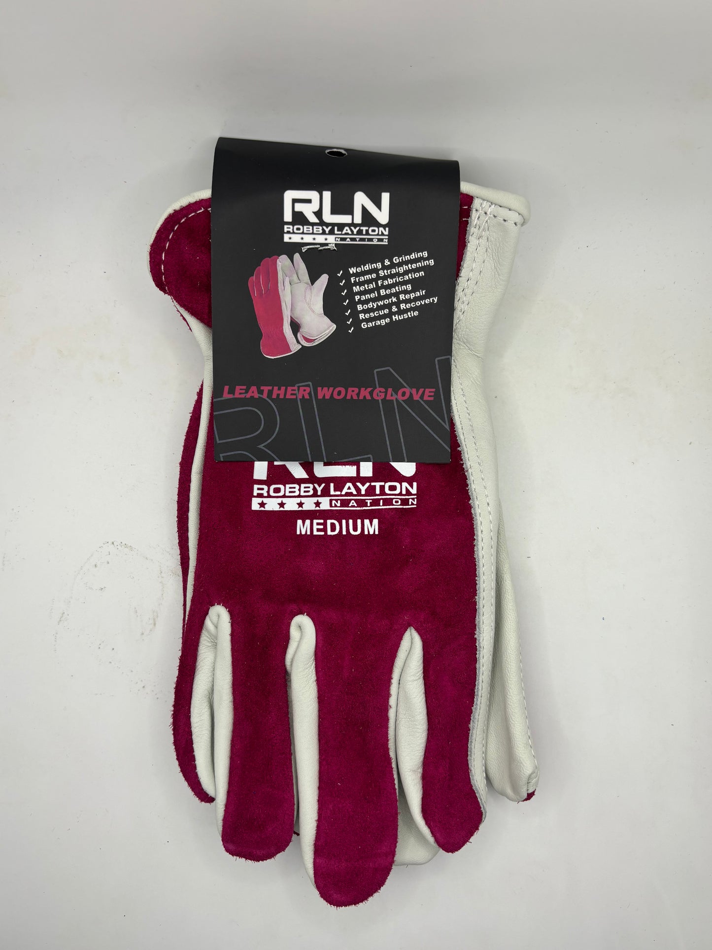 ALL NEW Robby Layton Premium Leather Work Glove! PINK