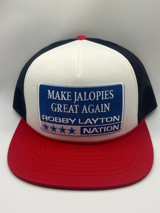 Make Jalopies Great Again Hat, Blue Patch