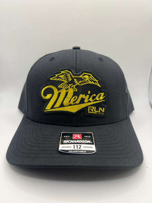 Robby's Gold Merica Black Snapback!