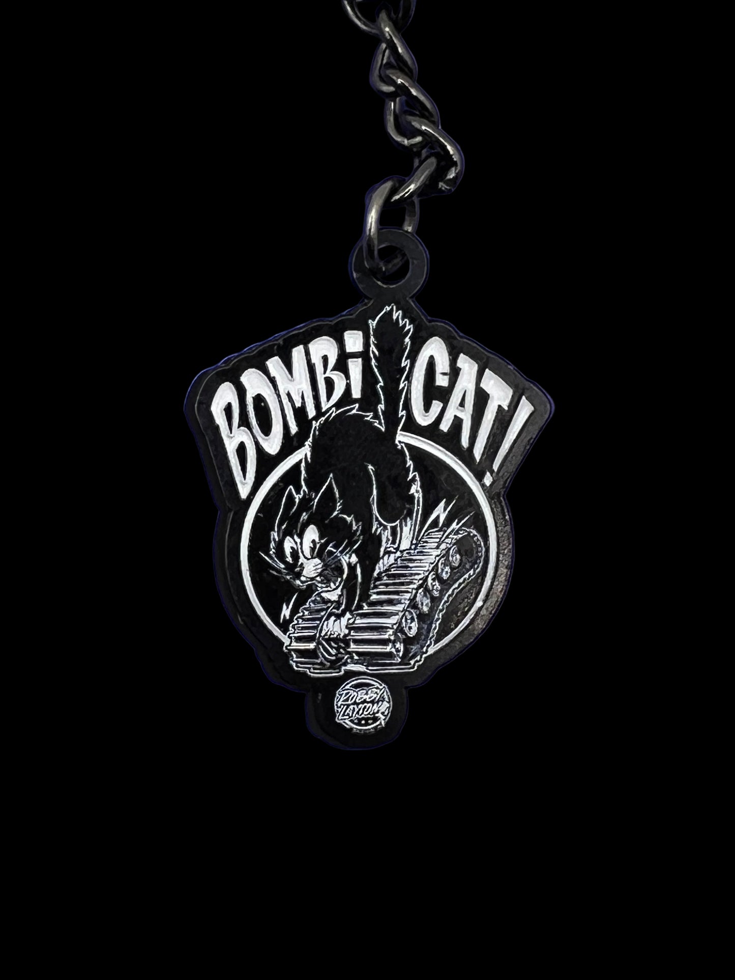 Bombi Cat Metal Keychain